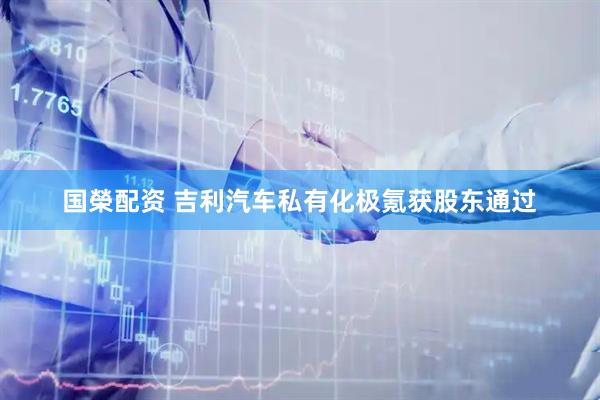 国榮配资 吉利汽车私有化极氪获股东通过